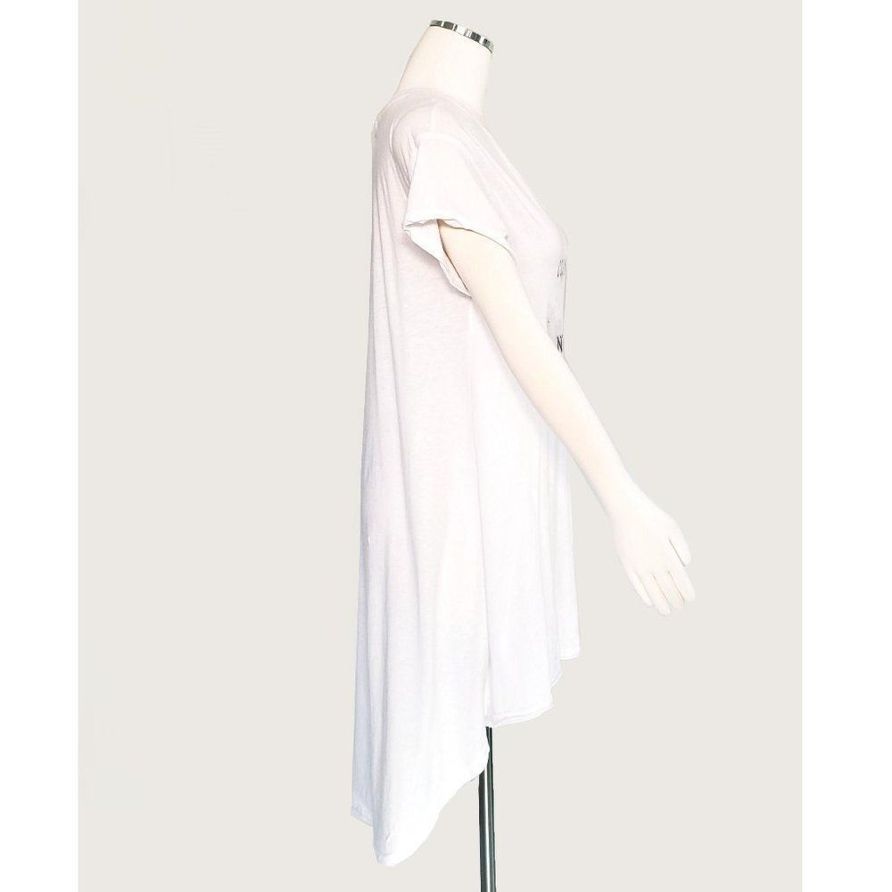 Free People White High-Low Tunic Tee - Picture 5 of 8